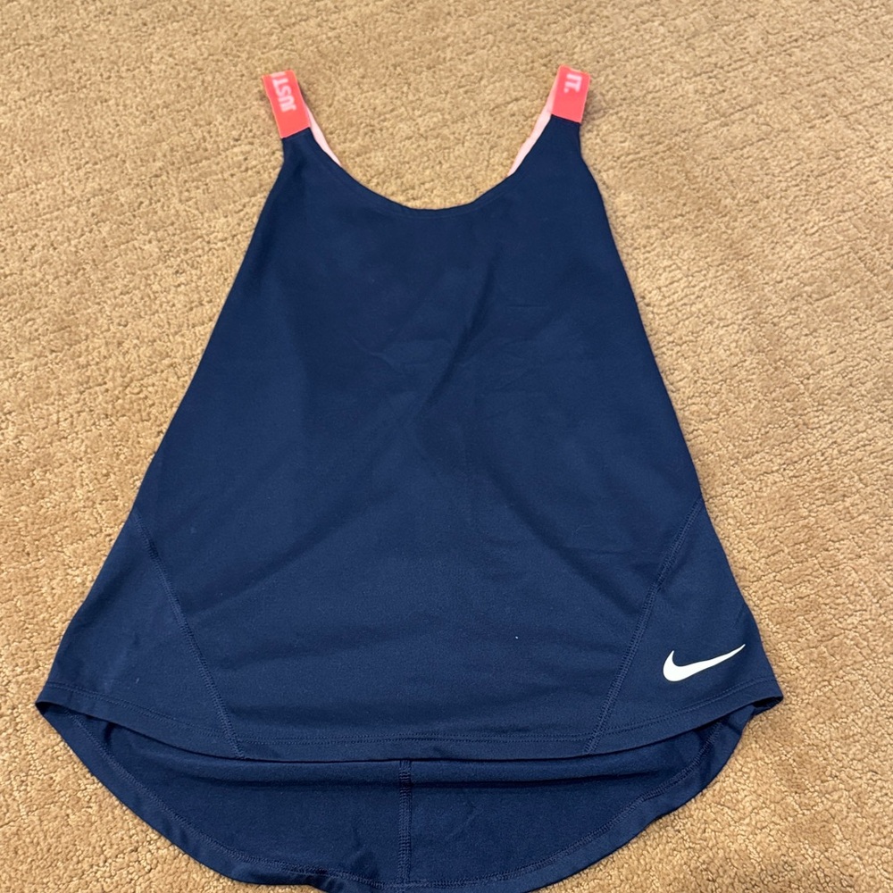 Nike Dark Blue Tank with Pink Accents